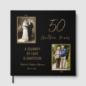 50e Jubileum gastenboek - Elegant zwart en go (Voorkant)