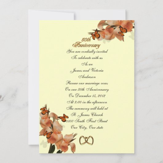 50e Jubileum Gelofte hernieuwing Kaart (Voorkant)