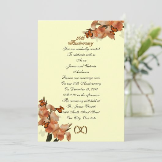 50e Jubileum Gelofte hernieuwing Kaart (Staand voorkant)