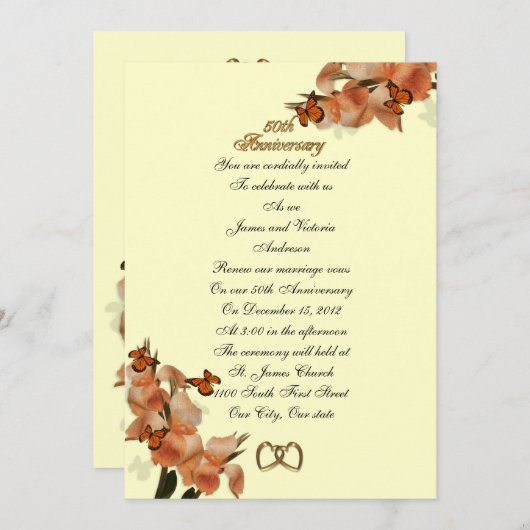 50e Jubileum Gelofte hernieuwing Kaart (Voorkant / Achterkant)