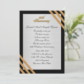 50e Jubileum gelofte verlenging Elegante Uitnodigi Kaart (Staand voorkant)