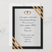 50e Jubileum gelofte verlenging Elegante Uitnodigi Kaart (Achterkant)