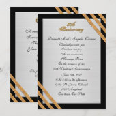 50e Jubileum gelofte verlenging Elegante Uitnodigi Kaart (Voorkant / Achterkant)