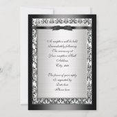 50e Jubileum gelofte verlenging formeel zwart en w Kaart (Achterkant)