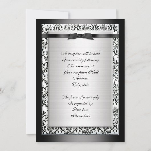 50e Jubileum gelofte verlenging formeel zwart en w Kaart (Achterkant)