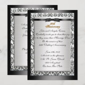 50e Jubileum gelofte verlenging formeel zwart en w Kaart (Voorkant / Achterkant)