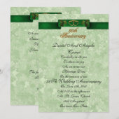 50e Jubileum gelofte verlenging Irish Invitation Kaart (Voorkant / Achterkant)
