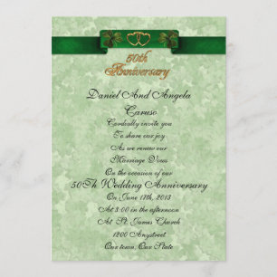 50e Jubileum gelofte verlenging Irish Invitation Kaart