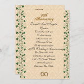 50e Jubileum gelofte verlenging Uitnodiging klimop (Voorkant / Achterkant)