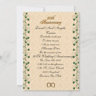 50e Jubileum gelofte verlenging Uitnodiging klimop