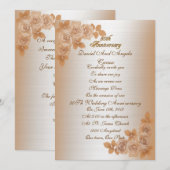 50e Jubileum gelofte verlenging Uitnodiging rozen (Voorkant / Achterkant)