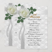 50e Jubileum gelofte verlenging Uitnodiging Witte  (Voorkant / Achterkant)