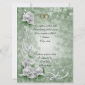 50e Jubileum gelofte vernieuwing witte rozen Kaart (Achterkant)