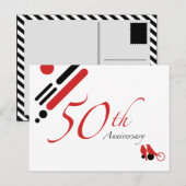 50e Jubileum (gematigde vogels) Briefkaart (Voorkant / Achterkant)