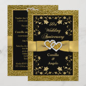 50e Jubileum Gevoegde Wondenweduwschap Nodig 3 uit Kaart (Voorkant / Achterkant)