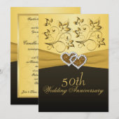 50e Jubileum Gezamenlijke Uitnodiging tot huwelijk (Voorkant / Achterkant)