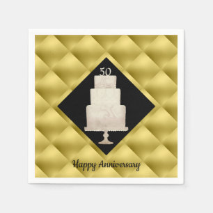 50e Jubileum Gold 3Tier-kookpapier Servet