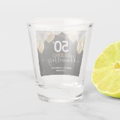 50e Jubileum Gold-ballonnen Shot Glas (Achterkant)