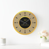 50e Jubileum Gold Black & Beige Grote Klok (Huis)