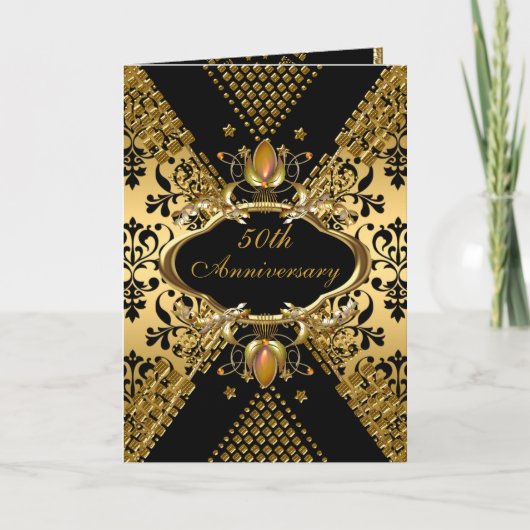 50e Jubileum Gold Black Damask Deco 3 (Voorkant)