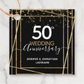 50e Jubileum Gold Border Bedankjes Labels (Voorkant)