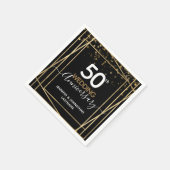 50e Jubileum Gold Border Servet (Hoek)