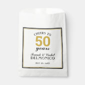 50e Jubileum Gold Cheers tot 50 jaar Bedankzakje (Voorkant)