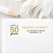 50e Jubileum Gold Cheers tot 50 jaar Etiket (Insitu)