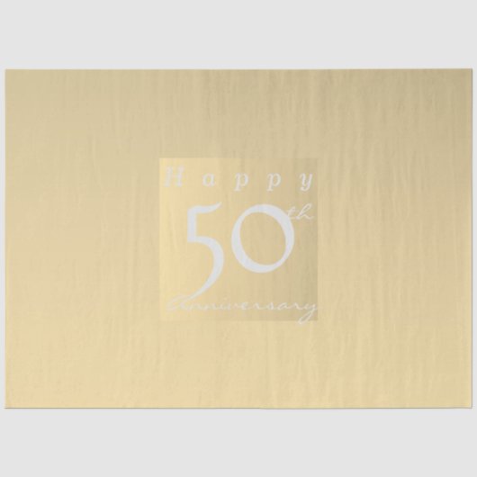 50e Jubileum Gold Color Tissuepapier (Voorkant)
