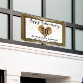 50e Jubileum Gold Confetti - Hangende banner (Buitenkant Gebouw)