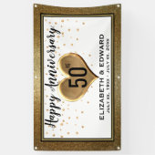 50e Jubileum Gold Confetti - Hangende banner (Verticaal)