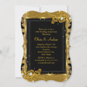 50e Jubileum Gold Diamond Floral Foto Kaart (Achterkant)