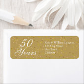 50e Jubileum Gold Dust Confetti Etiket (Insitu)