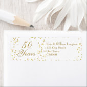 50e Jubileum Gold Dust Confetti Etiket (Insitu)