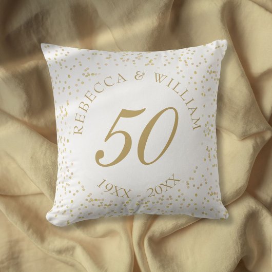 50e Jubileum Gold Dust Confetti Kussen