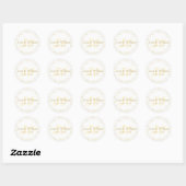 50e Jubileum Gold Dust Confetti Ronde Sticker (Vel)