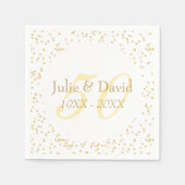 50e Jubileum Gold Dust Confetti Servet (Voorkant)