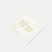 50e Jubileum Gold Dust Confetti Servet (Hoek)