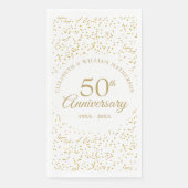 50e Jubileum Gold Dust Confetti Servet (Voorkant)
