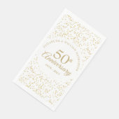 50e Jubileum Gold Dust Confetti Servet (Hoek)