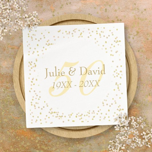 50e Jubileum Gold Dust Confetti Servet