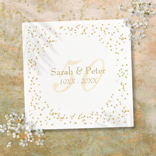 50e Jubileum Gold Dust Confetti Servet
