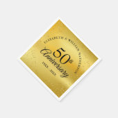 50e Jubileum Gold Dust Confetti Servet (Hoek)