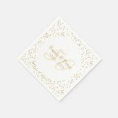 50e Jubileum Gold Dust Confetti Servet (Hoek)