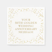 50e Jubileum Gold Dust Confetti Servet (Voorkant)