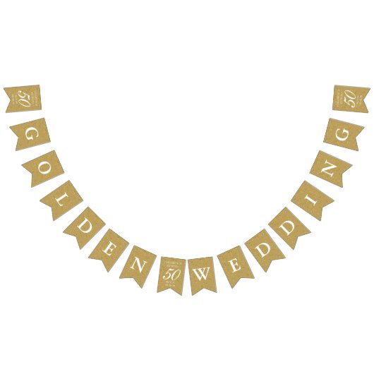 50e Jubileum Gold Dust Confetti Vlaggetjes (Alle)