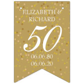 50e Jubileum Gold Dust Confetti Vlaggetjes (Eerste vlag)