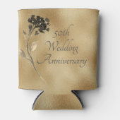 50e Jubileum Gold Floral Elegant Blikjeskoeler (Voorkant)