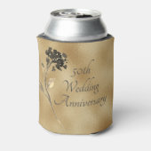 50e Jubileum Gold Floral Elegant Blikjeskoeler (Blikje Achterkant)