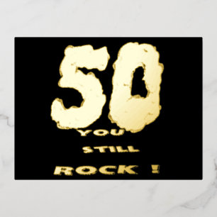50e Jubileum Gold Foil Holiday Briefkaart
